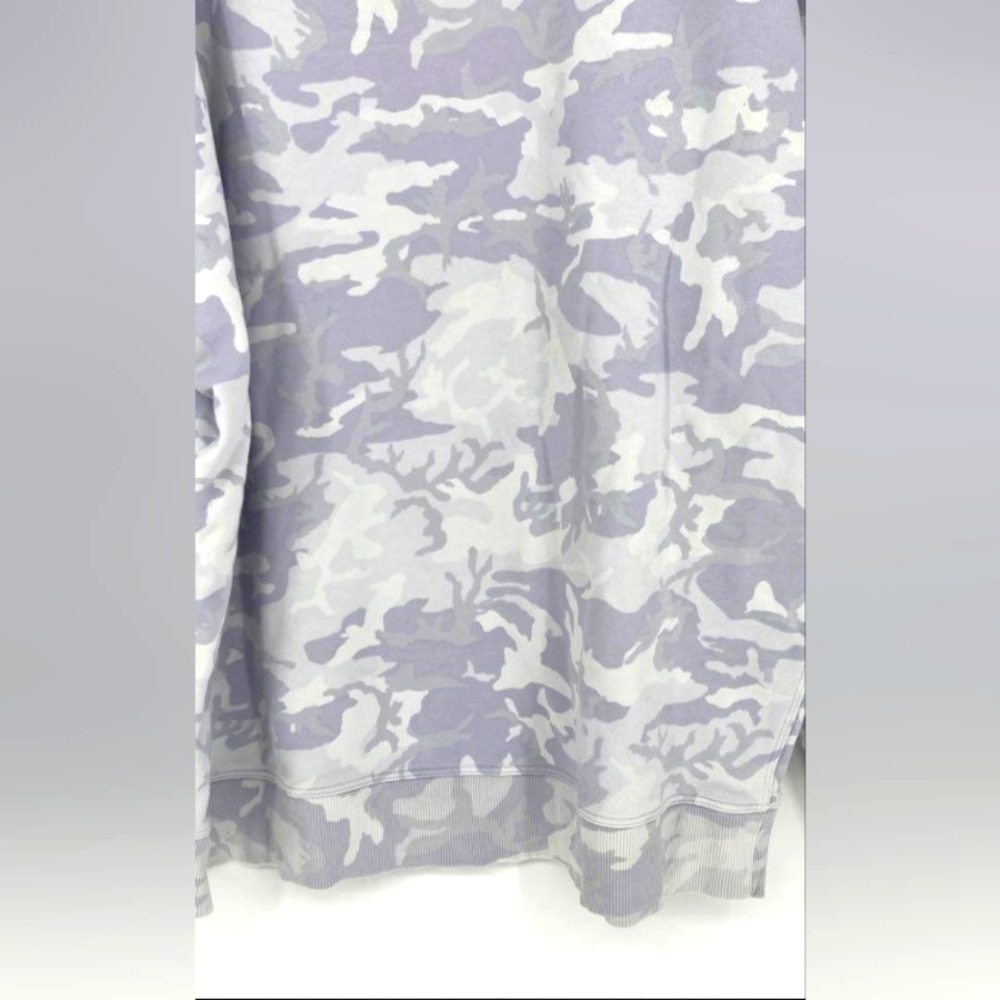 Lululemon Perfectly Oversized Crew Gray White Camouflage Sweatshirt Pullover 10 - Picture 6 of 8